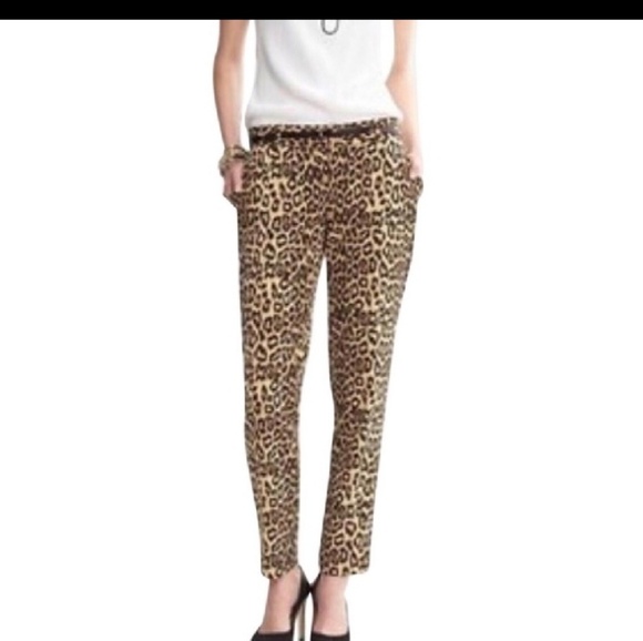 Banana Republic Pants - NWOT Banana Republic Camden leopard print pants
